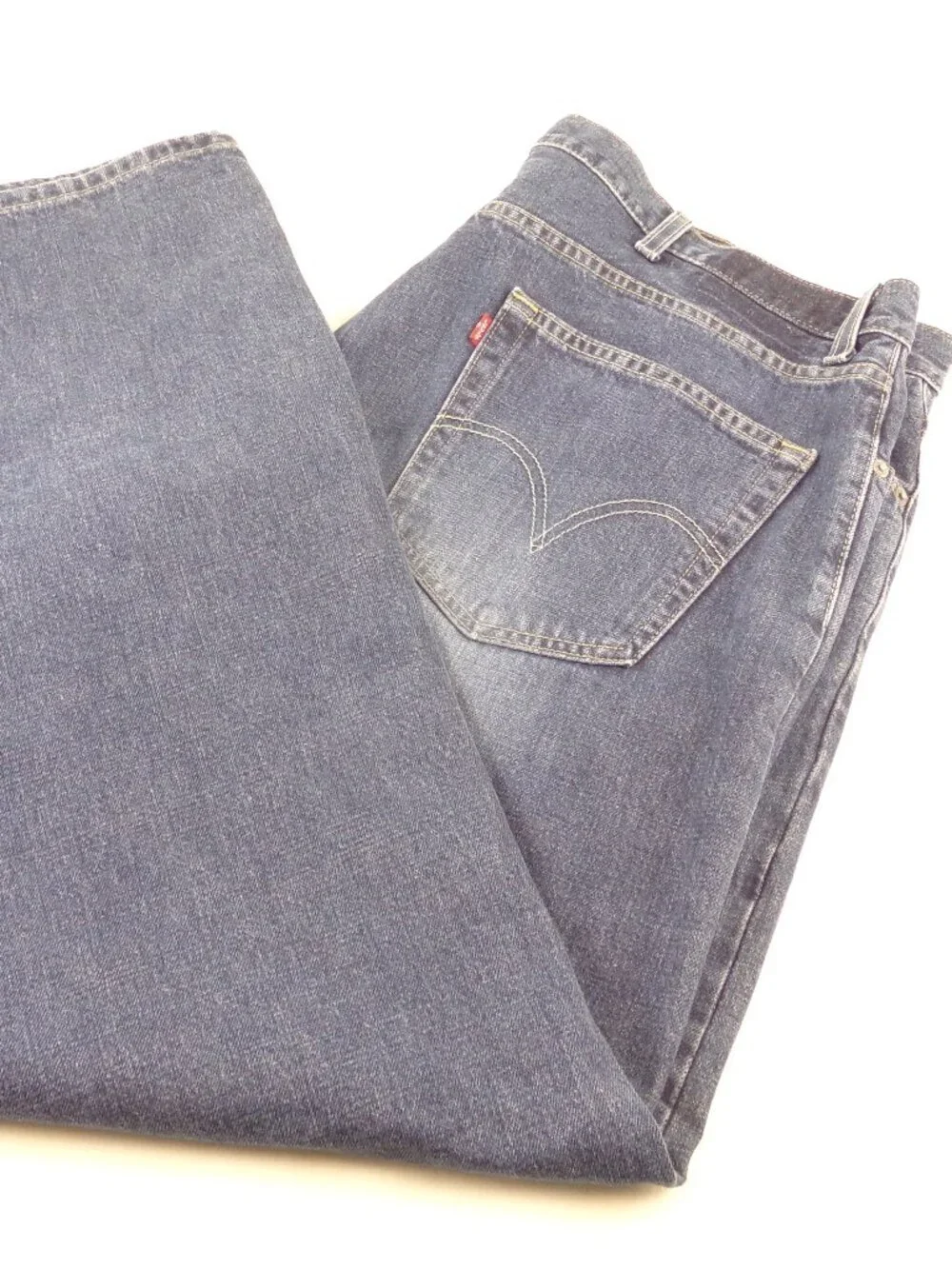 Levis 569 Loose Straight Jeans Mens 42 / 32 Blue Streetwear Denim Dark Wash